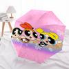 Powerpuff Girls Automatisches Öffnungs-/Schließschirm - Tragbares 3-fach faltbares Design mit 8-Speichen-Eisenrahmen, Perfektes Geschenk für Fans und Reisende01041