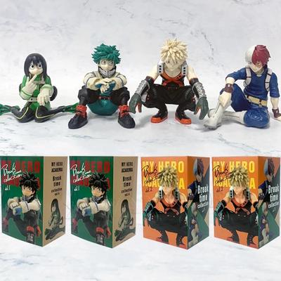 My Hero Academia Actionfiguren-Set - Midoriya Izuku Bakugo Katsuki Asui Tsuyu Toga Himiko Anime Modell Spielzeug für Sammler
