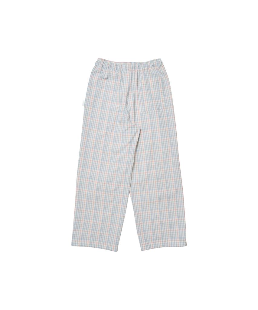 Goteu Check Band Pants - Pastel