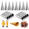 Non-stick Stainless Steel Baking Cones Danish Pastry Roll Forms Croissant Cream Horn Mold Cannoli Tubes