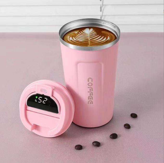 380/510ml  Stainless Portable Travel Mug  Stainless Steel Smart Coffee Tumbler Thermos Cup with Intelligent Temperature Display