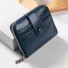 Herren Vintage Leder Reißverschluss Geldbörse Kompakte Münzbörse Multi Kartenhalter RFID-Blockierend Kurze Geldbörse