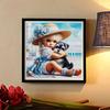 New Arrival 5D DIY Full Circle Diamond Painting "Girl and Dog" Embroidery Cross Stitch Home Decor Gift