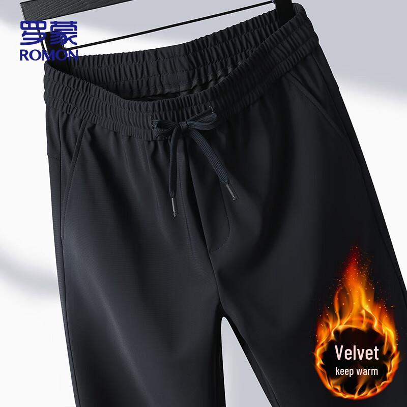 Romon Men's Autumn/Winter Straight-Leg Casual Trousers