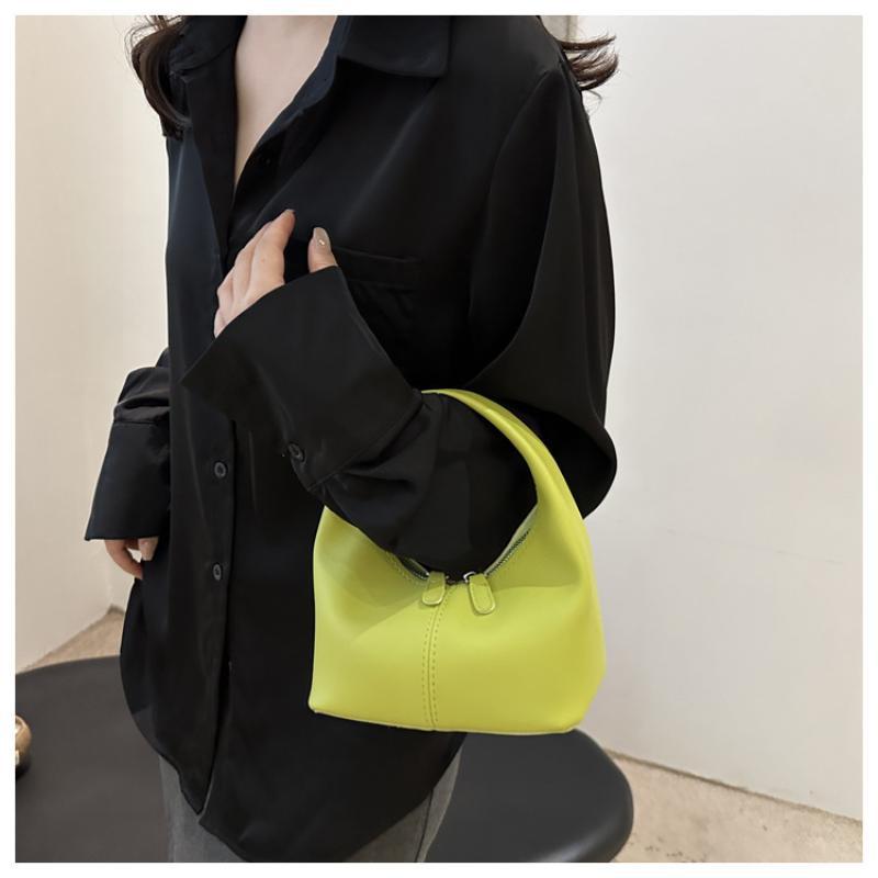 Mini Pu Leather Hobo Top Handle Bag With Zipper Closure Multiple Color Choices For Daily Use Shopping Weekend Trips
