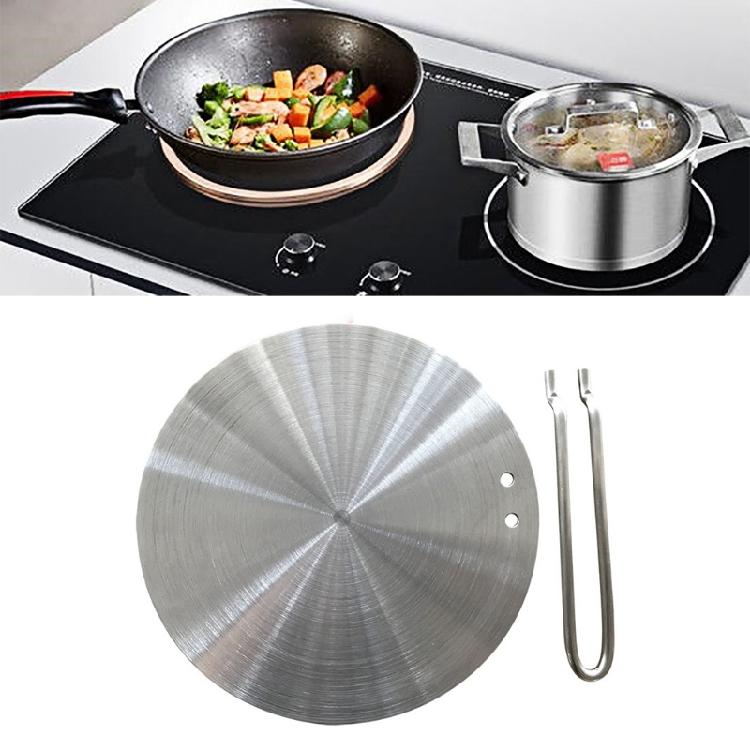 Heat Diffuser Stainless Steel Induction Adapter Plate with Removable Handle