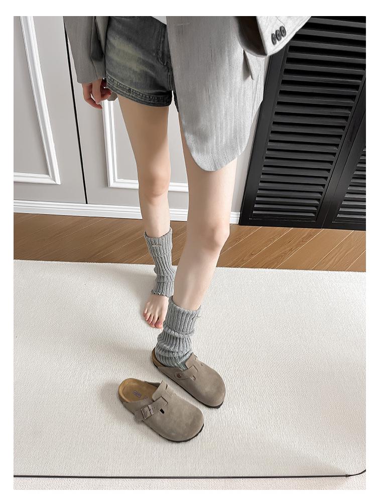 BK Čisté Originálne Kožené Unisex Drevené Šľapky s Hrúbkou Korkovou Podrážkou, Ležérne Papuče s Otvorenou Špičkou