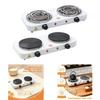 Countertop Double Burner Electric Cooking Stove for Stewing Braising Boiling Heating Tube