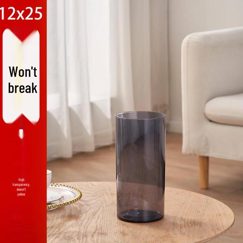 ZISIZ Drop-Proof Acrylic Cylinder Vase