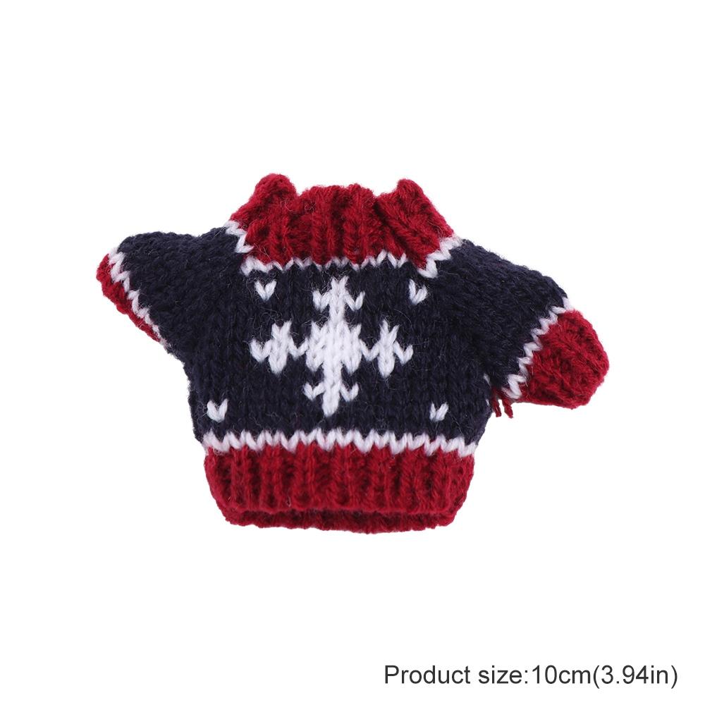 White/Red/Green Dolls Sweater Christmas Style Plush Doll's Clothing for 16cm/17cm Bjd Doll