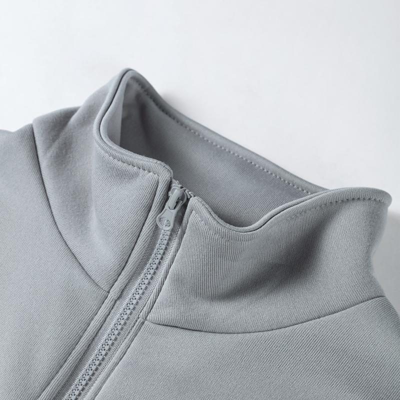 Loose Tracksuit Women Trouser Suits Loose Contrast Zipper Sweat Jacket Stripe Sweatpants Female 2 Piece Set  Autumn Lady Outwear