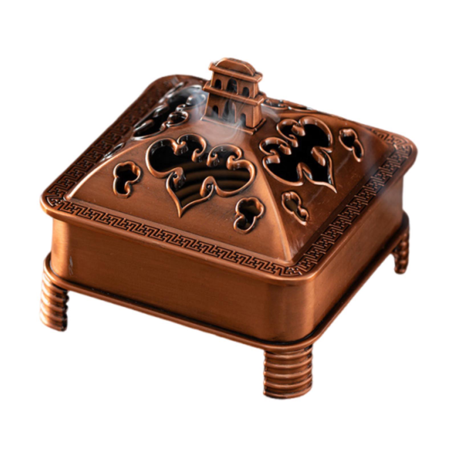 Incense Burner Luxury Portable Hollow Incense Incense Holder Incense Stand Censer Burner for Tea House Office Bedroom Bookshelf