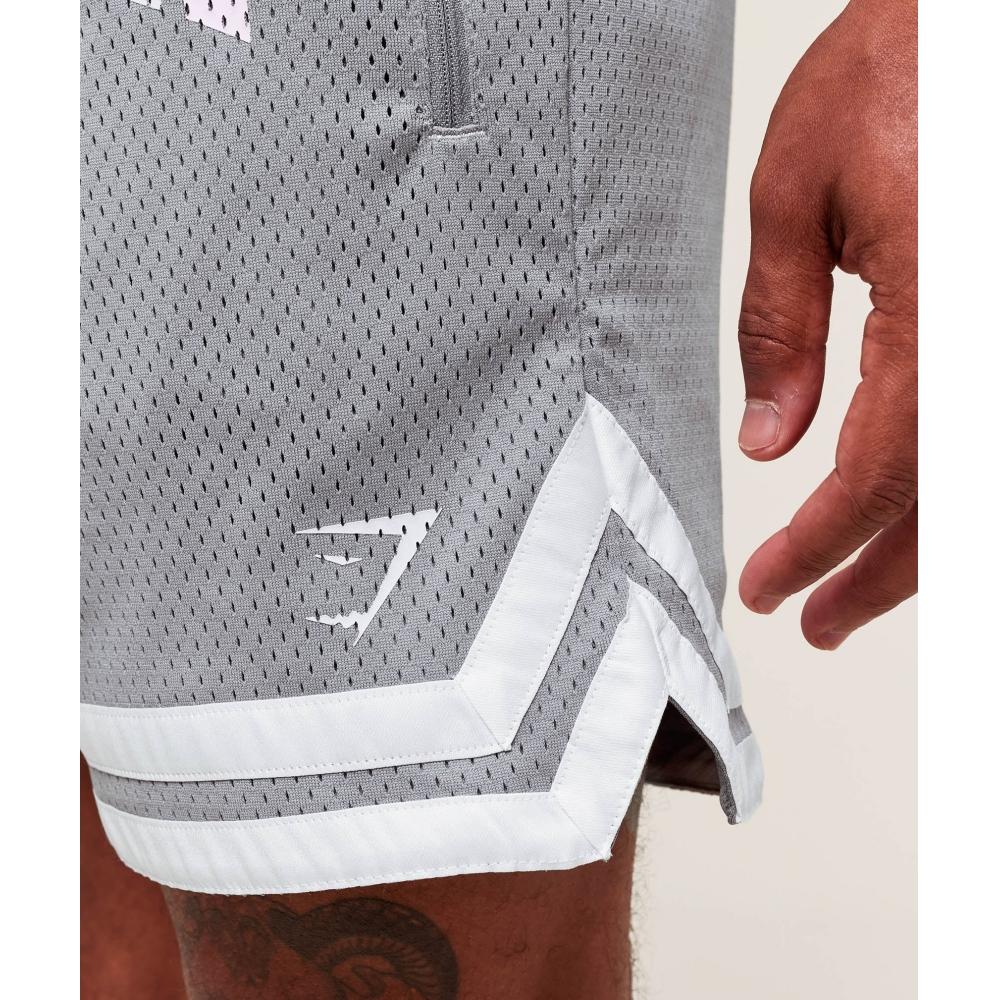 Gymshark Varsity Mesh Shorts Denim Grey A6a8e Gcqs