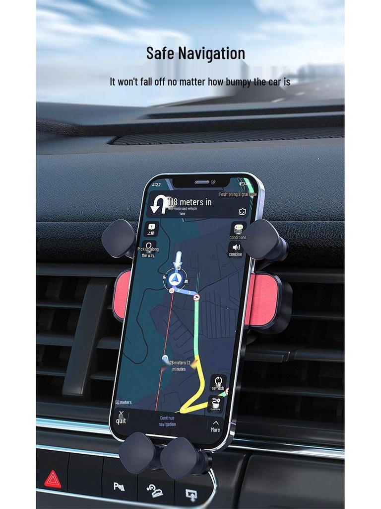 Gravity Retractable Car Phone Holder