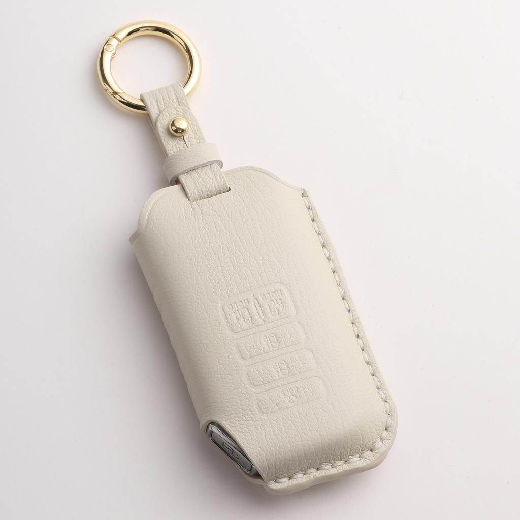 Customized Leather Car Key Cover Is Suitable for Handmade High-end Key Bag Shell Buckle Cowhide for Kia Commercial Vehicles
