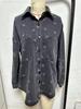 2025 European & American Style Plus Size Women's Retro Heart Print Denim Shirt Jacket