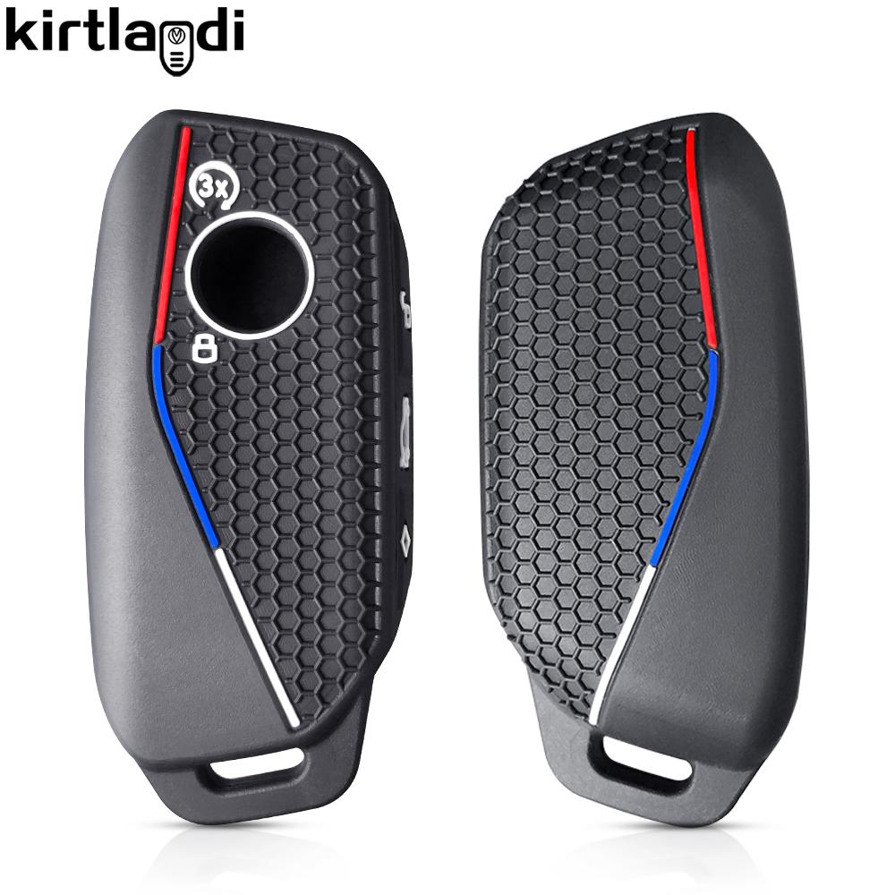 Silicone Holder Key Cover Accsesories For BMW X1 U11 Series 7 735i 740Li X7 I7 G07 LCI XM X1 2024 U 11 Car Key Case Keychain