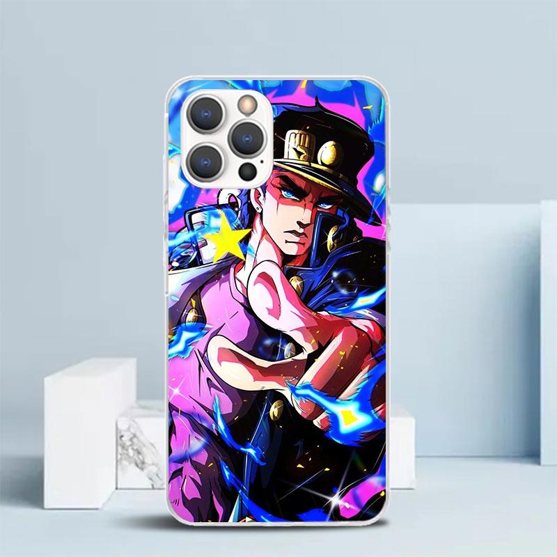 JoJo's Bizarre Adventure Kujo Jotaro Soft Cover for iPhone 16 17 Air 15 14 Pro Max 16E Phone Case 13 Mini 12 11 7 SE 8 Print Pat