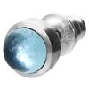 [Shinjuku Gin No Kura] GRAN DEUR 6mm Blue Topaz Cabochon Cut Sterling Silver 925 Stud Earrings for Men (Single Earring) Simple Birthstone