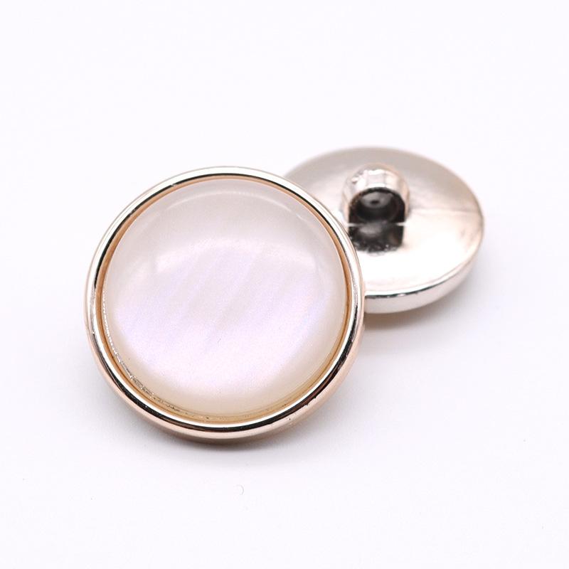 High-End Pearl Plastic Buttons, Women'S Clothes Coat Coat Buttons, Versatile Oil Round Decorative Buttons