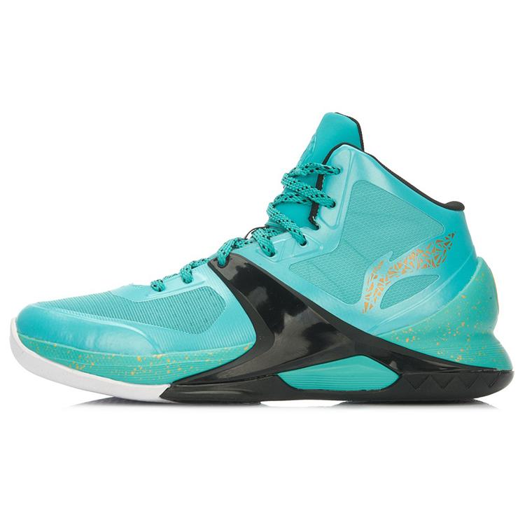 New LINING The Sixth Man Basketball Shoes Unisex High top Green/Black ABAL013-2