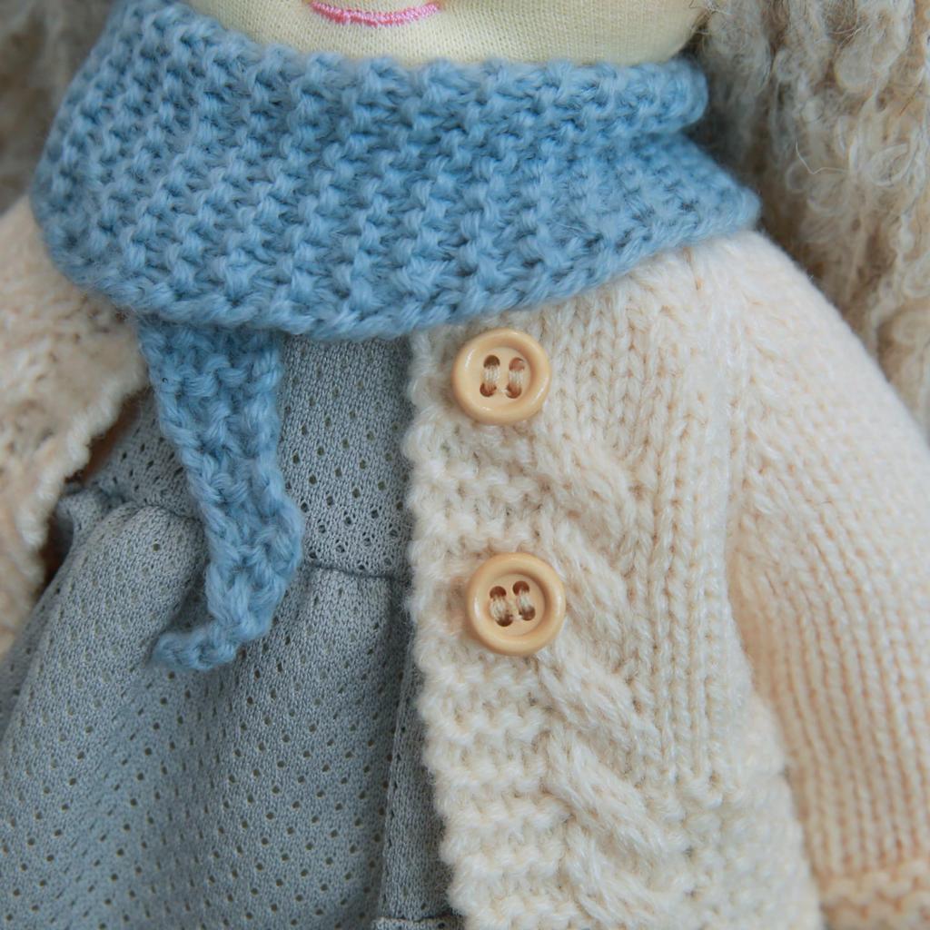 BlissfulPixie Waldorf Handmade Magda Cute Plush Girl Perfect for Kids Doll, Doll, 30cm, Soft, Doll,