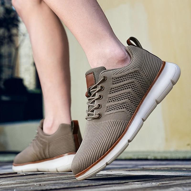 Mode Herren Mesh Freizeitsneakers Leicht Atmungsaktiv Businessschuhe Bequeme Walking Oxford Schuhe Trainer für Herren Zapatos Übergröße