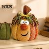 Vintage Fabric Ornaments for Window Display Whimsical Patchwork Pumpkin, Pumpkin Table Decor, Cute Smiling Face Decorative Pumpkins Fireplace