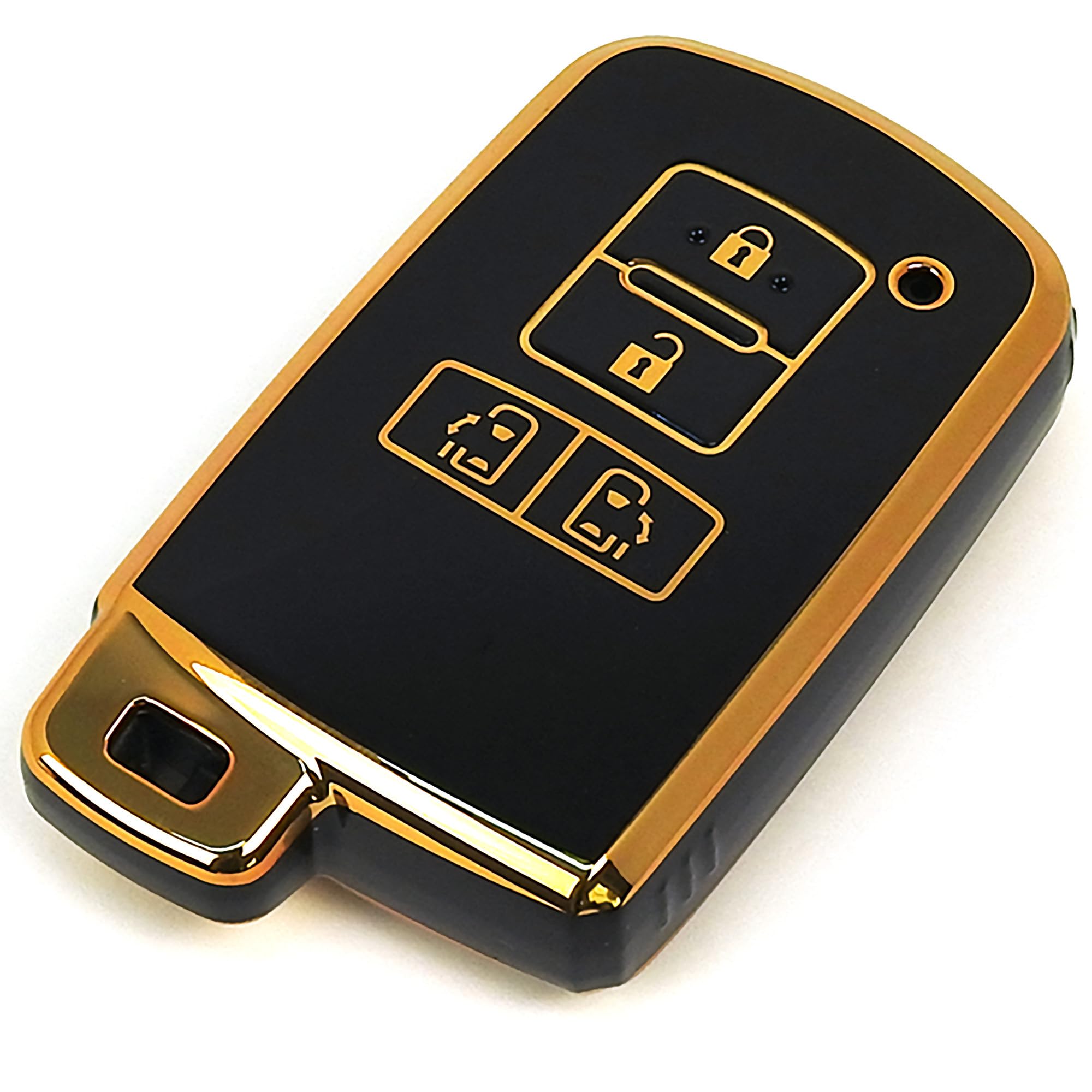 

Чехол для смарт-ключа TOYOTA Esquire Noah Voxy Alphard Vellfire Sienta 4 кнопки (Черное золото)