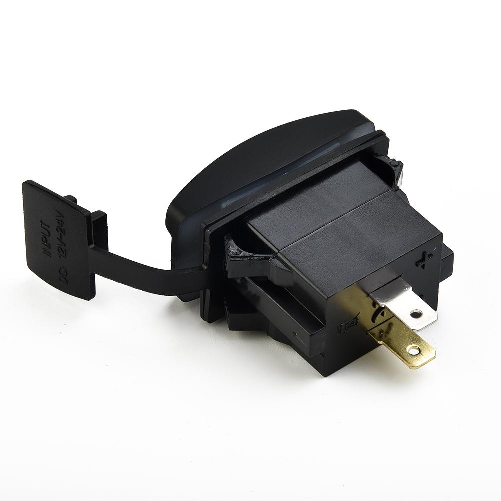Dual USB 3.1 Power Charger Carling ARB Rocker Fireproof Plastic Switch Blue LED Light Car Boat 12V Car Accessories