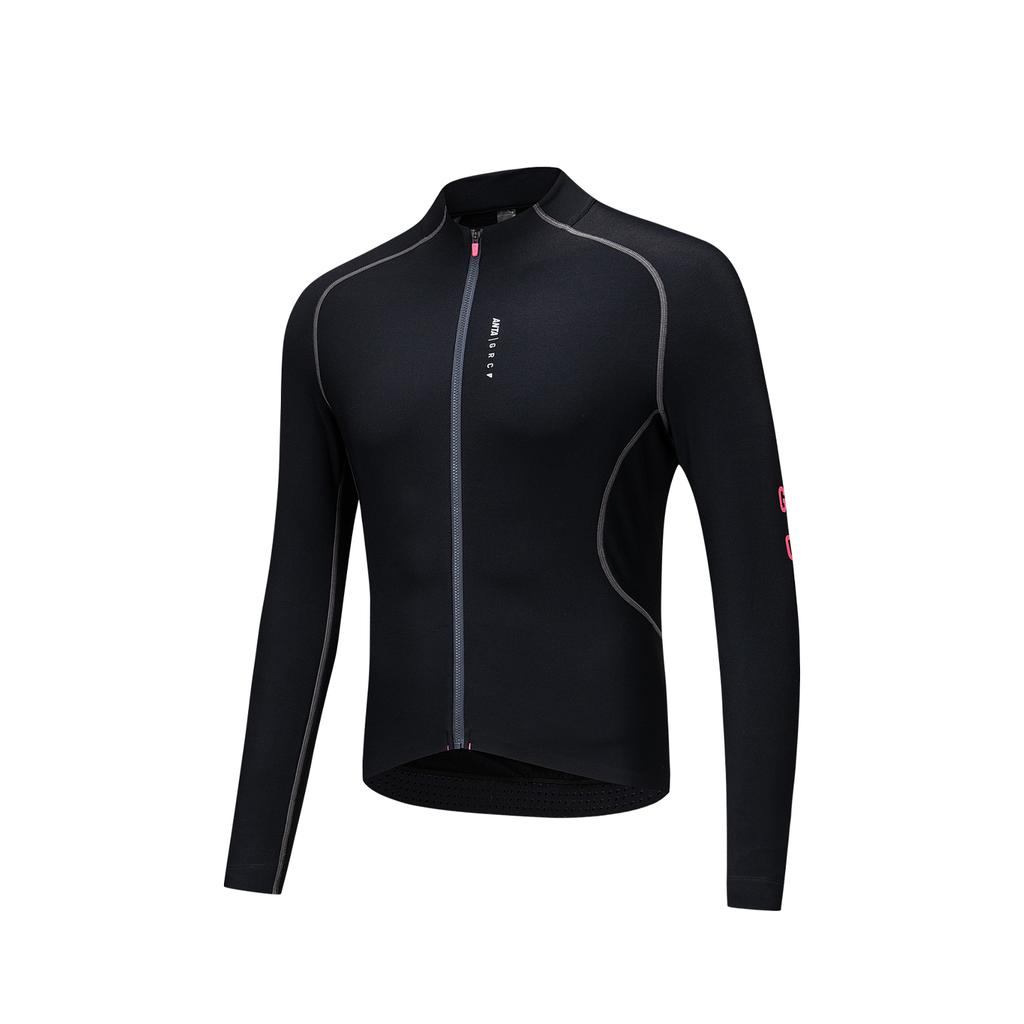 Anta Grc Collaboration Cycling Shirt Dynamic Temperature Control Moisture Wicking Long Sleeve Warm Comfortable T-Shirt Unisex Tops Black 972617703-1