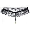 Women Sexy Faux Pearl Decor Crotch Thong Lace G-string Panties Underwear