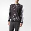 adidas Sports Casual Crew Neck Pullover Long Sleeve Sweatshirt Men Sweatshirt Black BQ6809