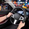 Kohlefaser Auto Lenkradabdeckung Segmentiert 38cm Auto Lenkradgriffe Abdeckung Anti-Rutsch Auto Lenkradschutz