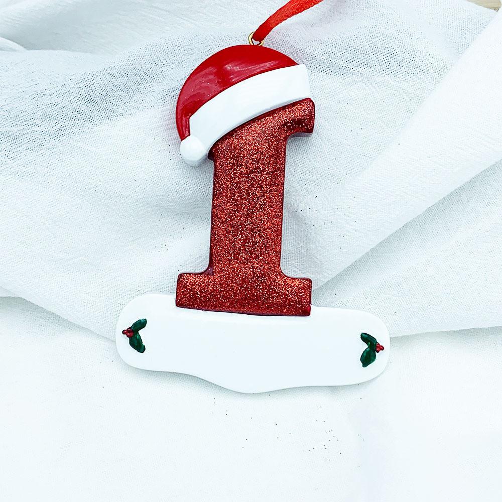 Beautifully Handpainted Crafted Resin Christmas Ornaments With 26 Alphabet Letters A To Z For Decor Stylish