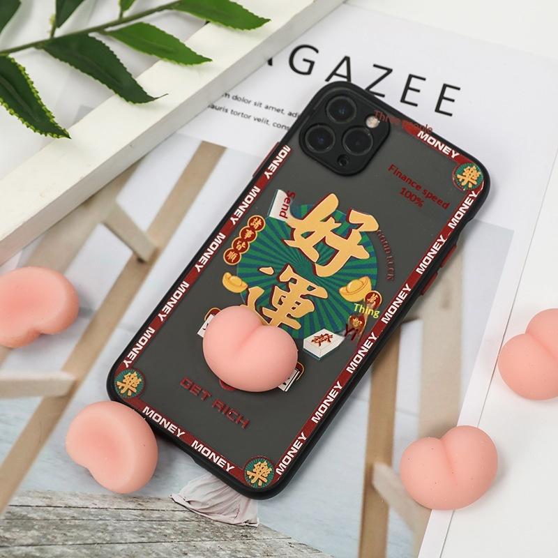 10/30/50 Fun Butt Mochi Squeezable 3D Stress Relief Peach Butt Stickers For Phone Decoration Accessories Toys