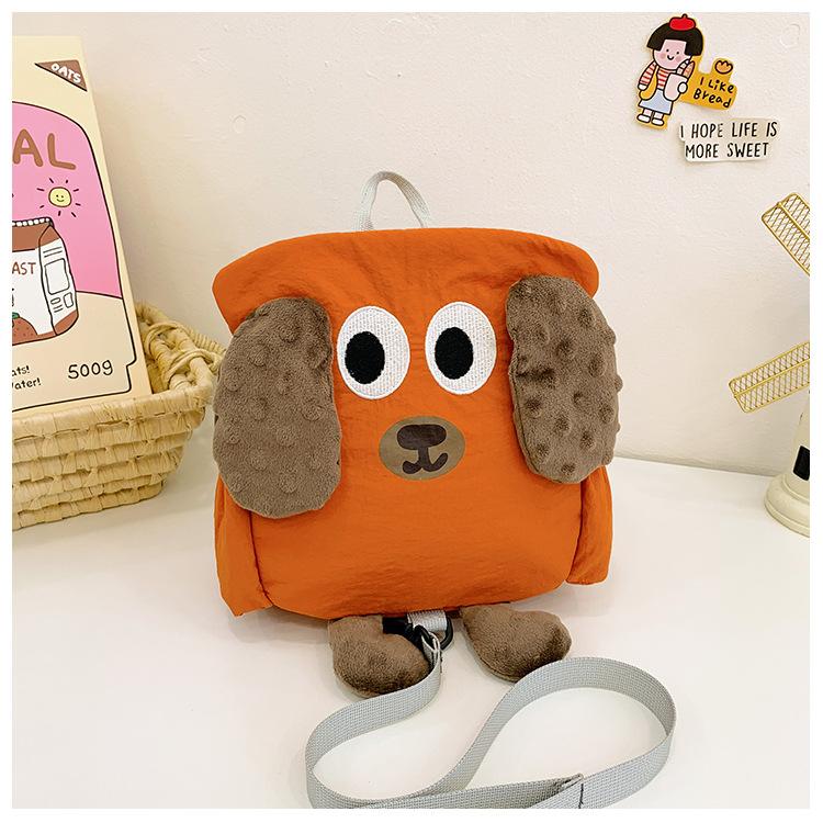 

School BagsNew cute cartoon children s bag, foreign style trend puppy backpack, small class snack bag оранжевый