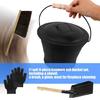 Galvanized Irons Fireplaces Tool Set Heat Resistant Bucket Shovel Brush Gloves For Ashes Collection Transport