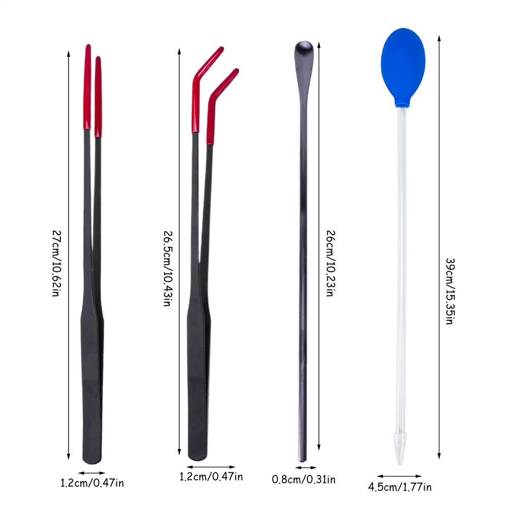 

Reptile Feeding Tweezers Feeding Clamp For Snakes Ergonomic Long Handle Feeder Tool With Rubber Tip Terrarium Accessories For шоколадний