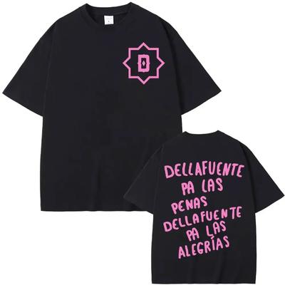 Rapper Dellafuente Pa Las Penas Dellafuente Pa Las Alegrías Print T Shirts Men Women Vintage Casual High Quality T-shirt