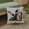 Supper Star Michael Jackson Black And White Portrait Cushion Cover Cotton Linen Decoration Bar Concert Hall Throw Pillow Case