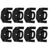 8Pcs Adhesive Hat Hooks Baseball Hat Holders for Wall Door Closet Office Bedroom Black