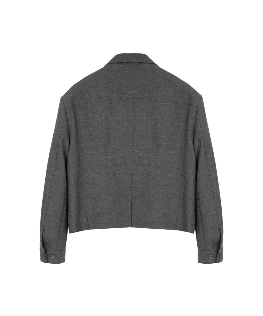Euler Mode Crop Padded Blouson Jacket V2 (Grey)