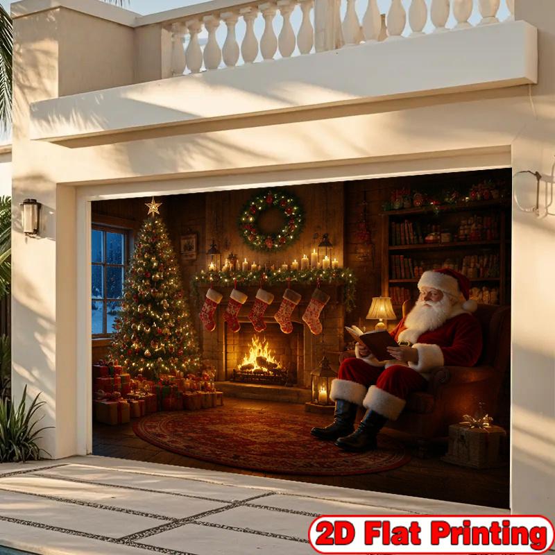 1Pcs Cozy Christmas Tree Red Decoration Background Winter Backdrop Decorations For Photo Studio Photo Booth Christams Party