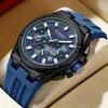 CURREN 8487 Men's Watch Popular Men's Wristwatch Business Silicone Strap Waterproof Quartz Watch