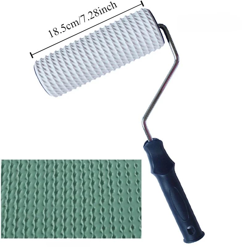 Textured Paint Roller for Wall Art Rubber Stamp Polyurethane Embossed Painting Tool