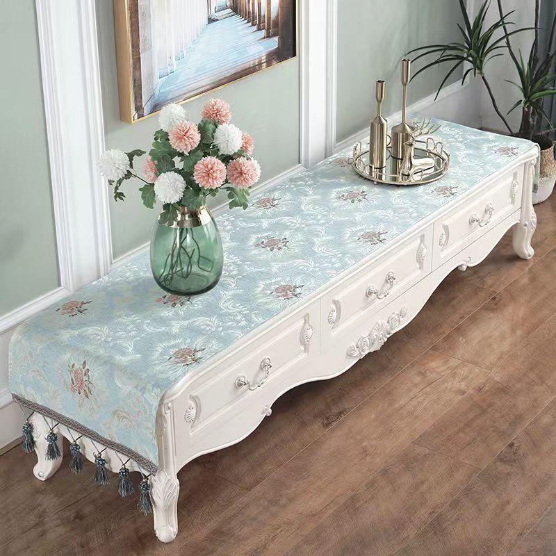 European Table Runner Luxury Silk Jacquard Table Runners Decorative Bed Runner Classic Table Flag Living Room Hotel