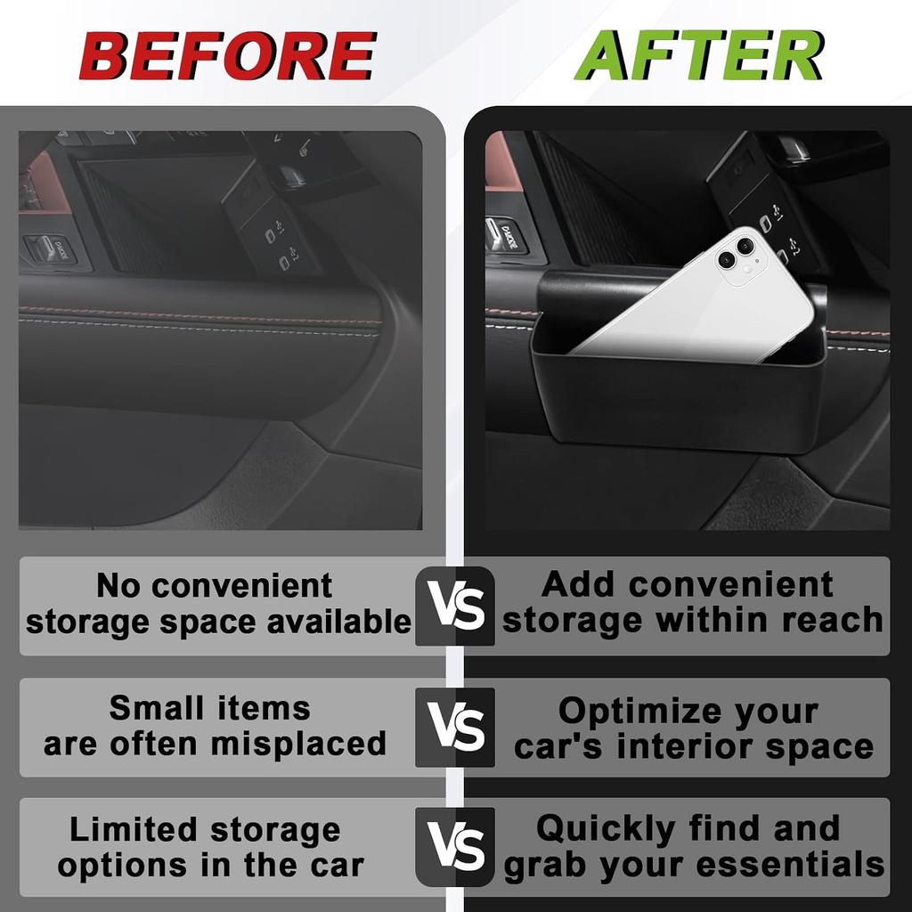 1PC Shifter Storage Box for 2025-2026 Nissan Kicks Accessories | ABS Material Console Phone Pocket Gear Shift Organizer Passenger Side Only