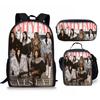 Luxury Popular Funny Novelty Kpop Katseye 3D Print 3pcs/Set pupil School Bags Laptop Daypack Backpack Lunch bag Pencil Case