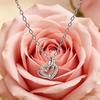 Dual Heart Zirconia Engraved Name Necklace - Elegant, Versatile Fashion Jewelry